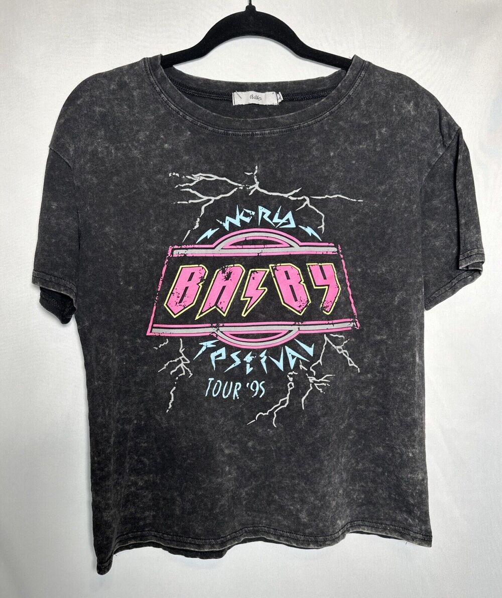 1995 Baby Band Tee Replica 1995 Washed Retro T-Shirt Size Small